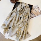 Stylish GG-Pattern Silk Square Scarf