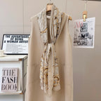 Stylish GG-Pattern Silk Square Scarf
