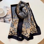 Stylish GG-Pattern Silk Square Scarf