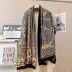 Stylish GG-Pattern Silk Square Scarf