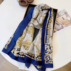 Stylish GG-Pattern Silk Square Scarf