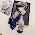 Stylish GG-Pattern Silk Square Scarf