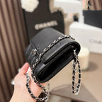 Fashionable CC Print Leather Handbag