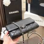 Fashionable CC Print Leather Handbag