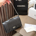 Fashionable CC Print Leather Handbag