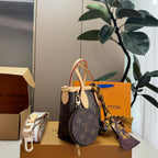 Fashionable Four-Leaf Clover Print Leather Handbag