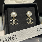 Stylish CC Pearl Earrings