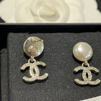 Stylish CC Pearl Earrings