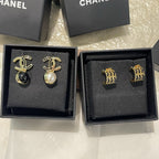 Stylish CC Pearl Earrings