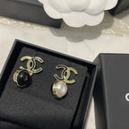 Stylish CC Pearl Earrings