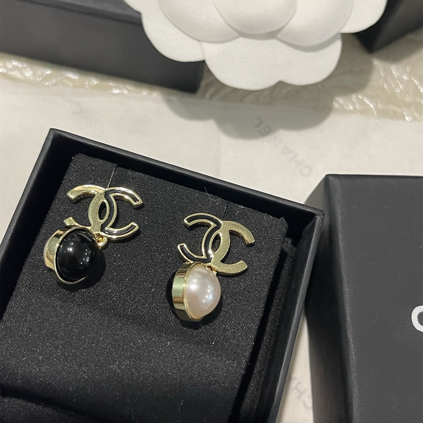 Stylish CC Pearl Earrings
