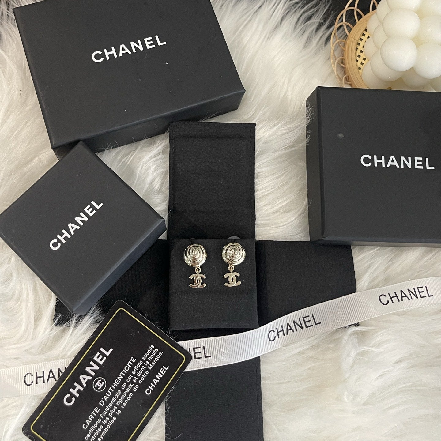 Stylish CC Floral Earrings