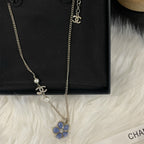 CC Fashion Pearl &amp; Flower Pendant Necklace