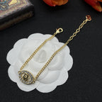 Stylish Rhinestone CD Bracelet