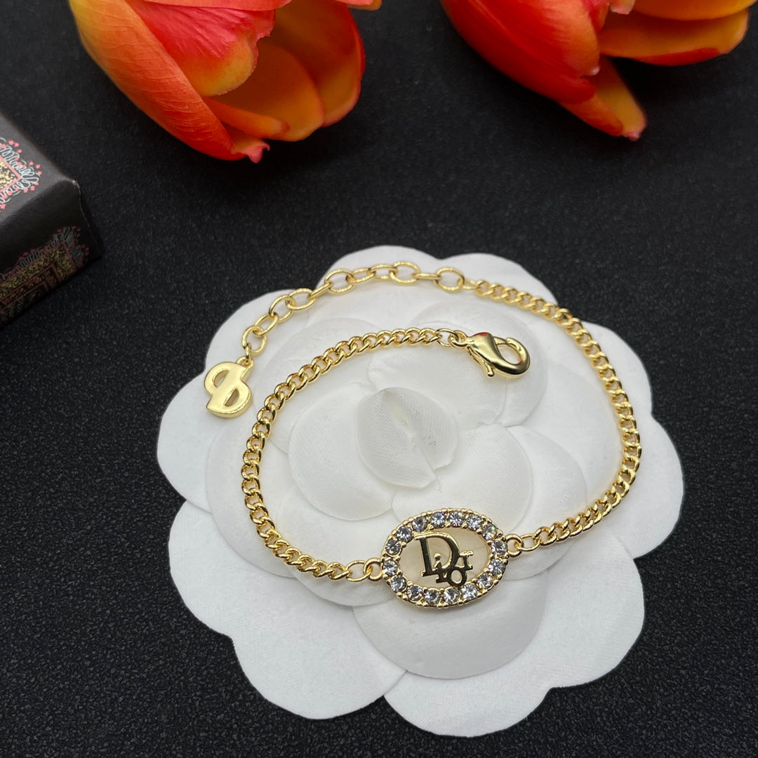 Stylish Rhinestone CD Bracelet
