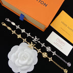 Stylish Rhinestone Four-Leaf Clover Bracelet