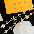 Stylish Rhinestone Four-Leaf Clover Bracelet