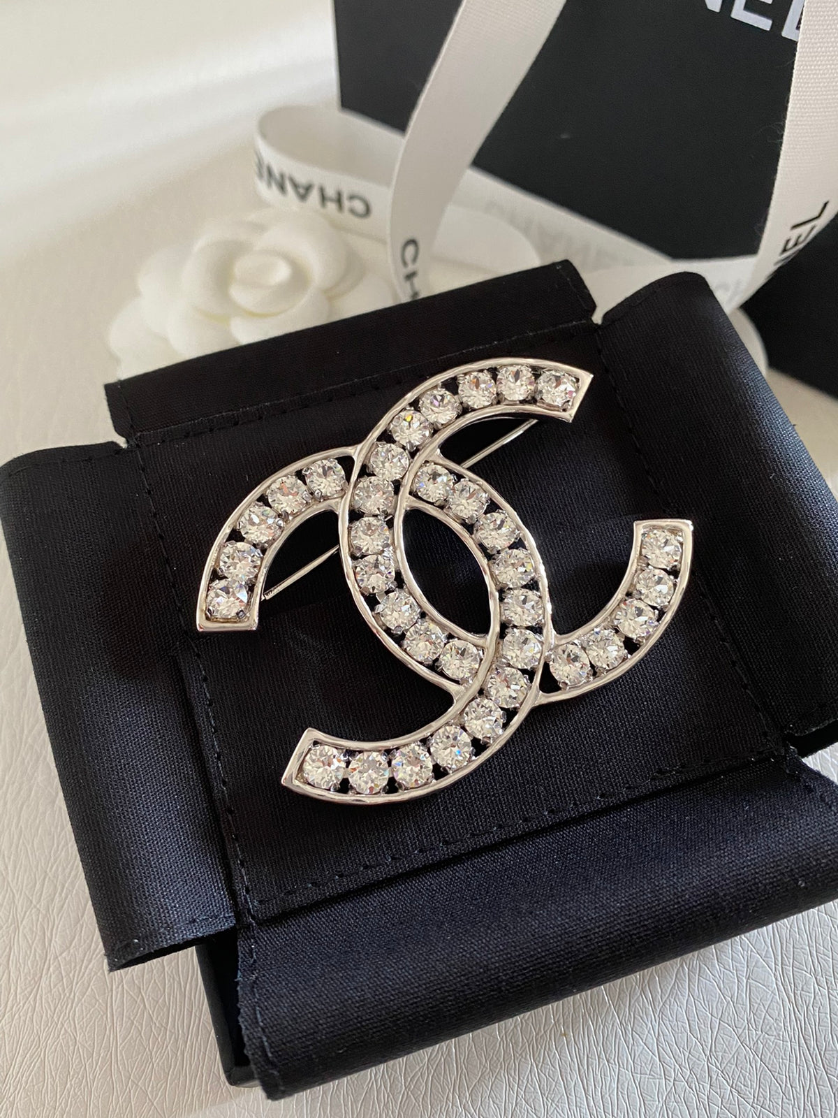 CC Rhinestone Brooch