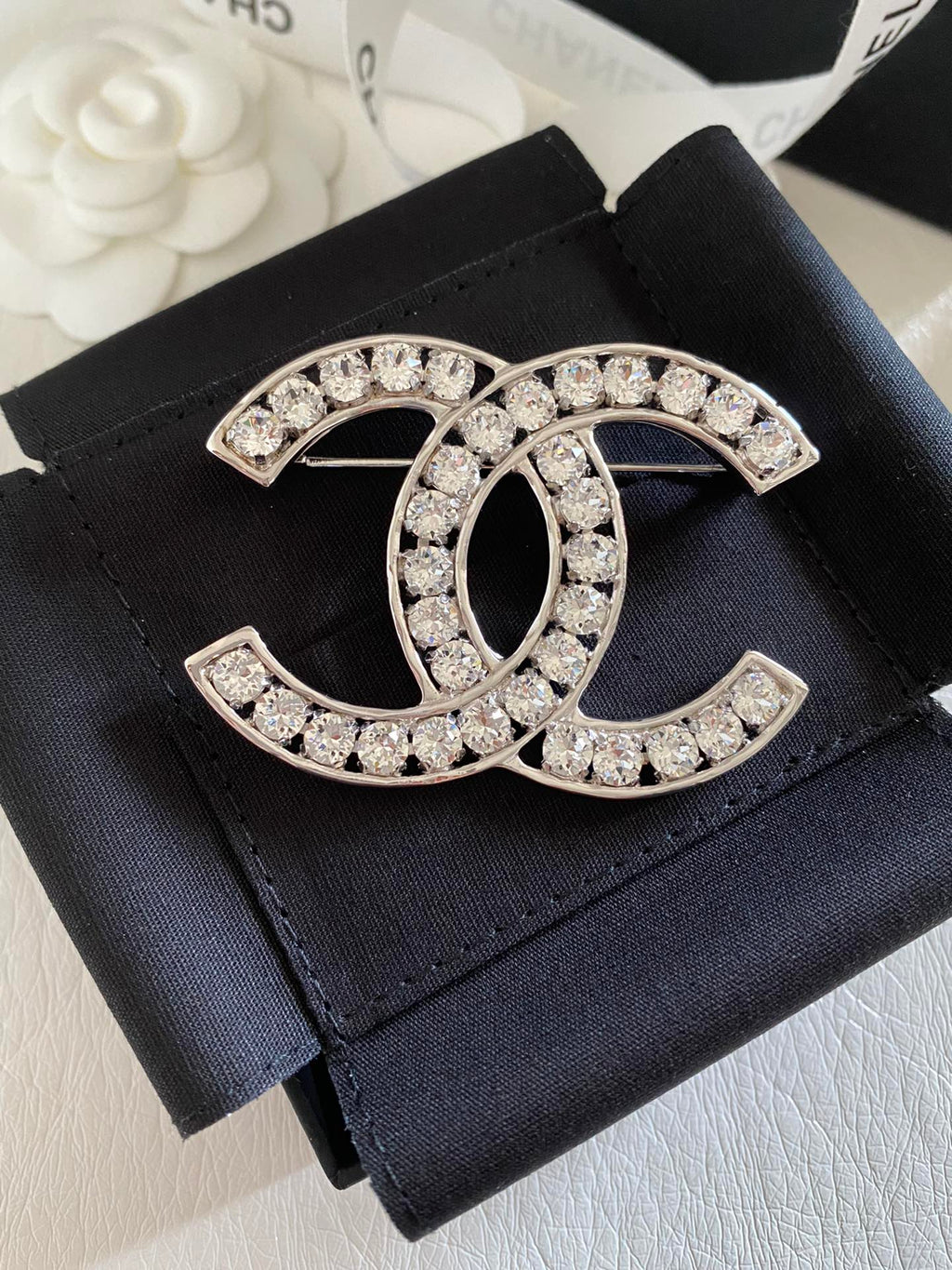 CC Rhinestone Brooch