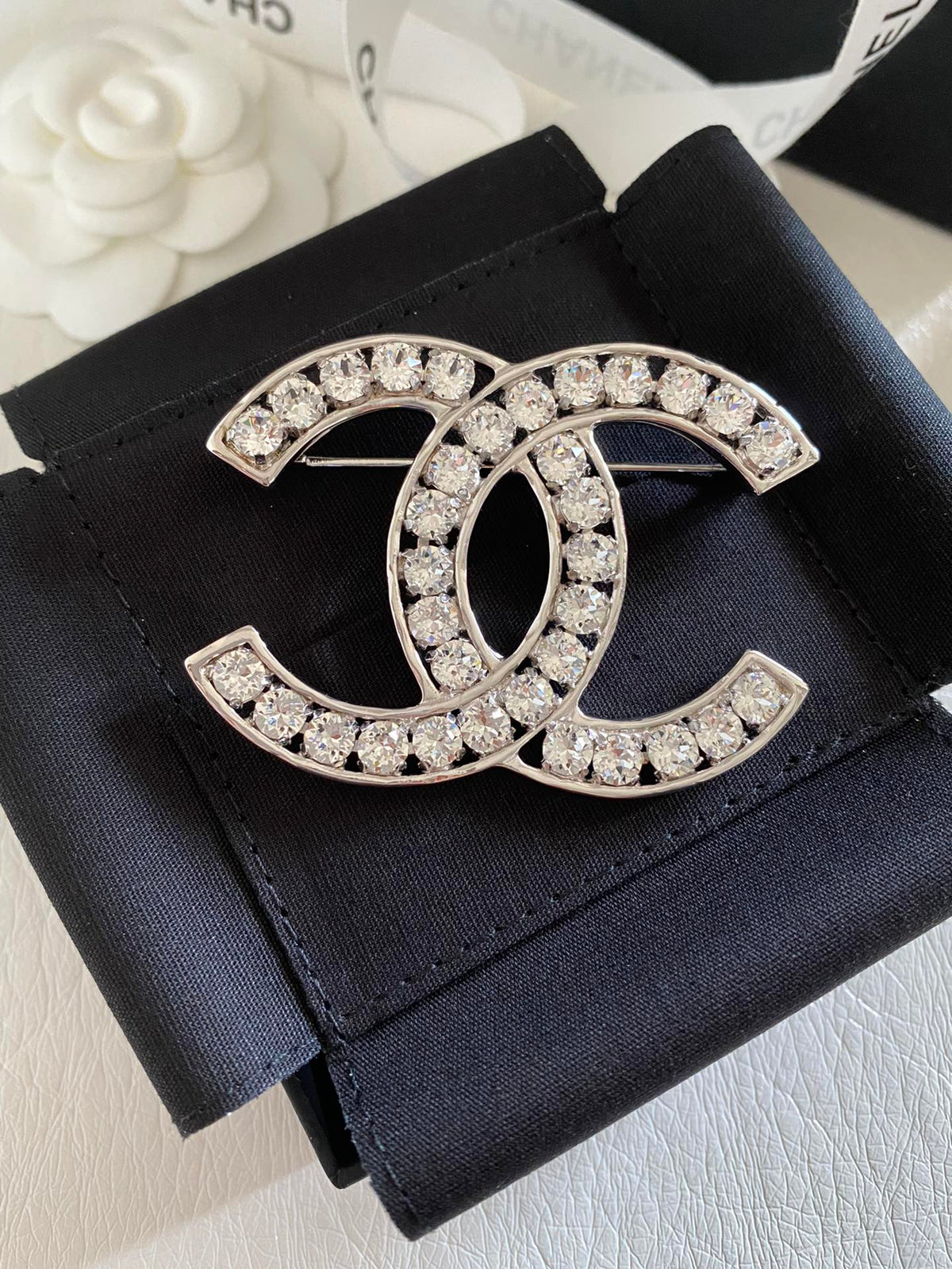 CC Rhinestone Brooch