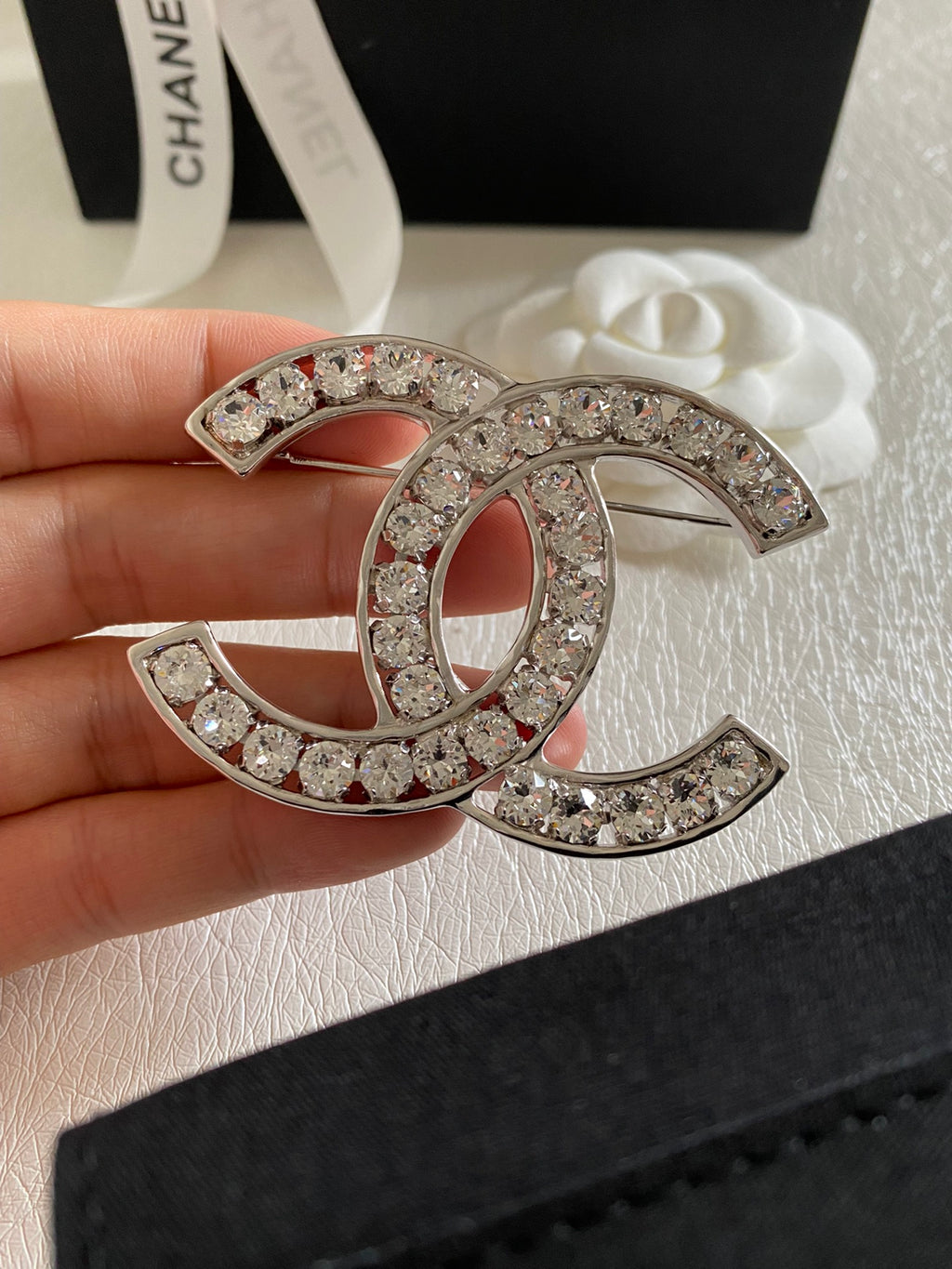 CC Rhinestone Brooch