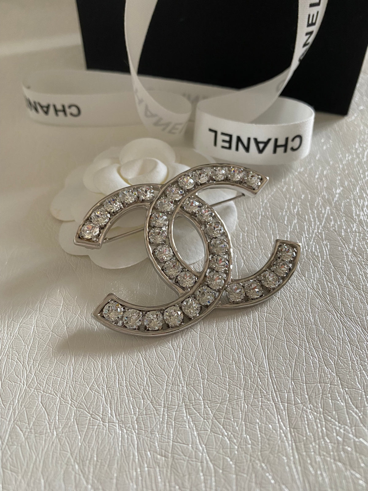 CC Rhinestone Brooch