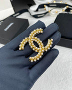 CC Rhinestone &amp; Pearl Brooch