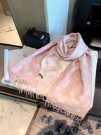 Stylish Four-Leaf Clover &amp; Letter Scarf