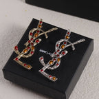 YSL Rhinestone Brooch