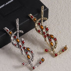 YSL Rhinestone Brooch