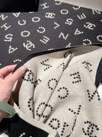 Stylish CC Letter Pattern Scarf
