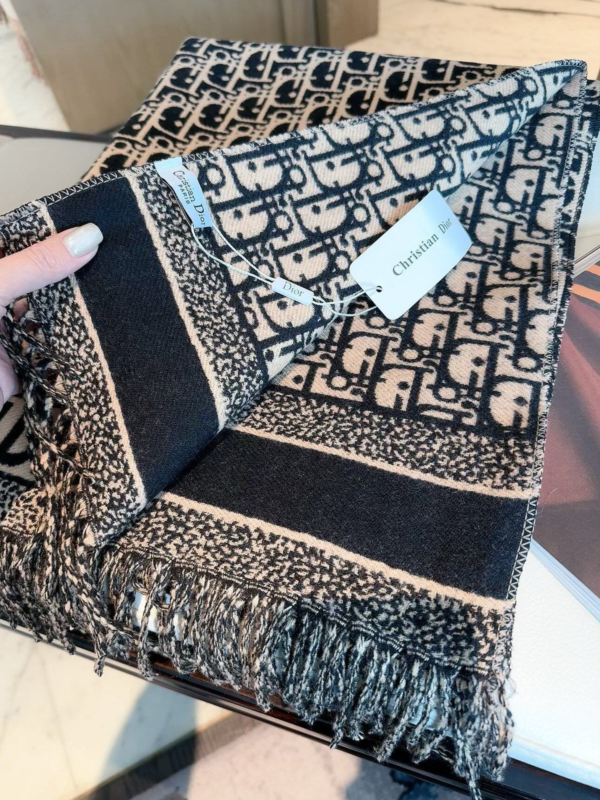 Stylish CD Letter-Pattern Scarf