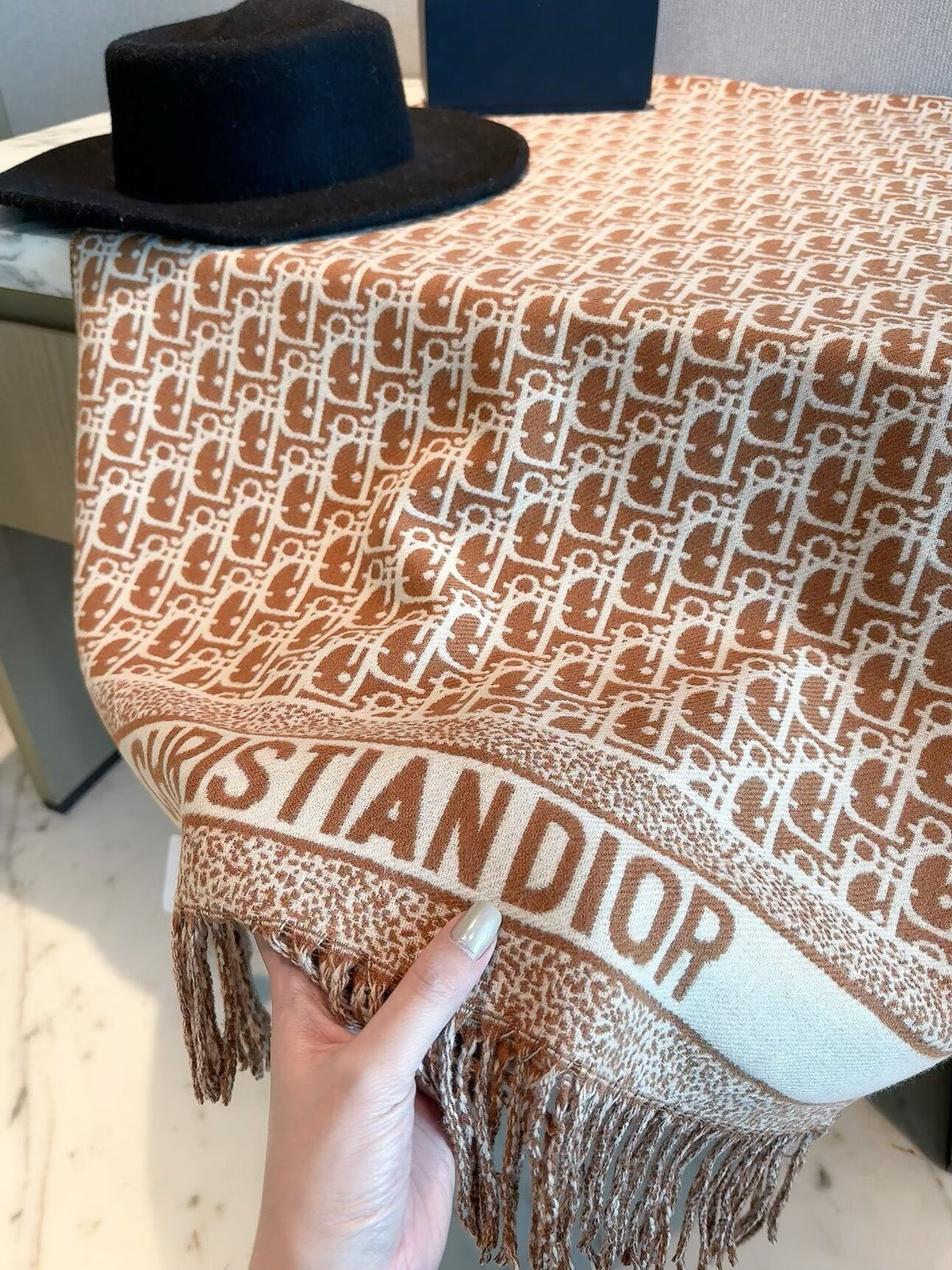 Stylish CD Letter-Pattern Scarf