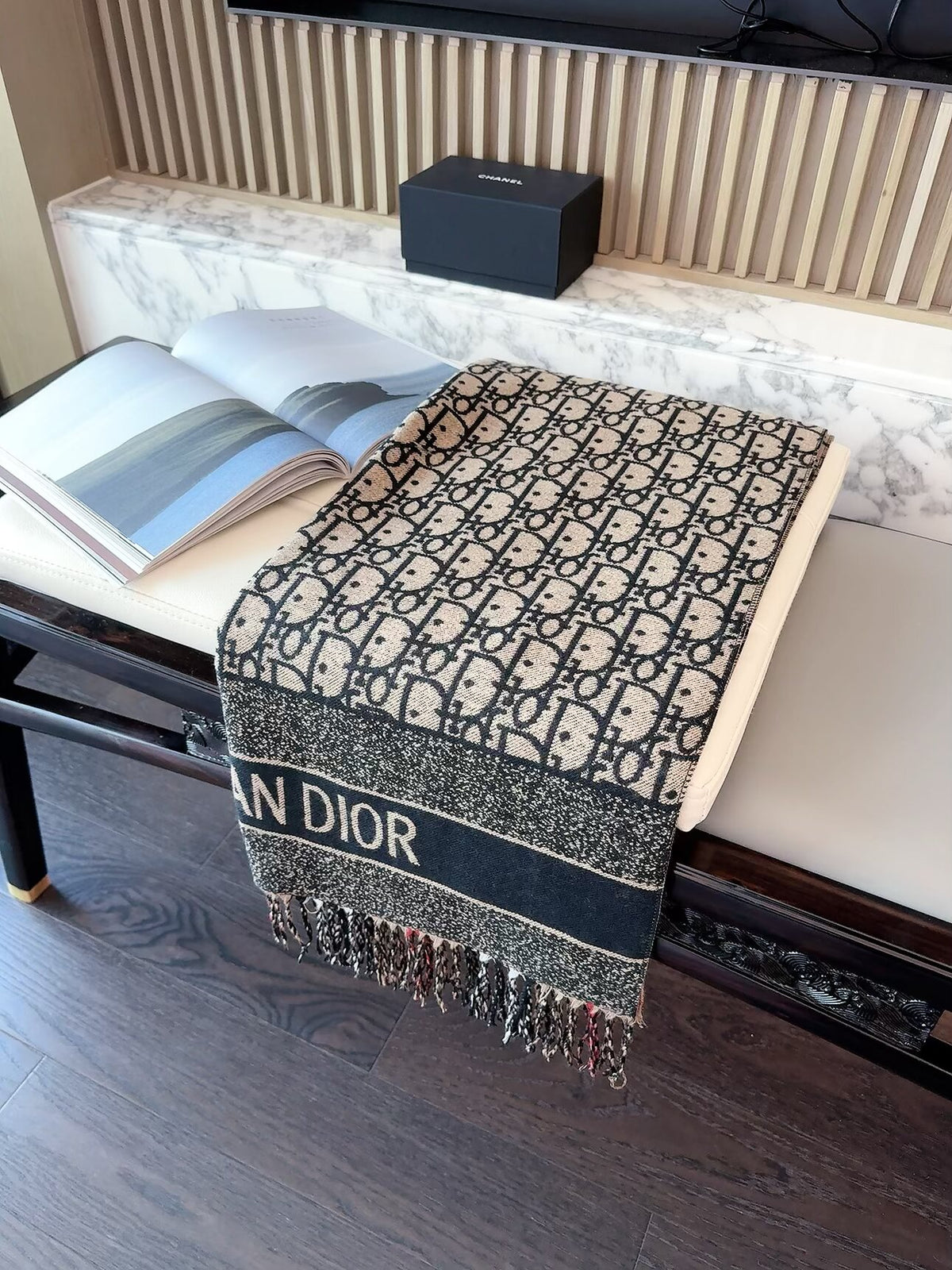 Stylish CD Letter-Pattern Scarf