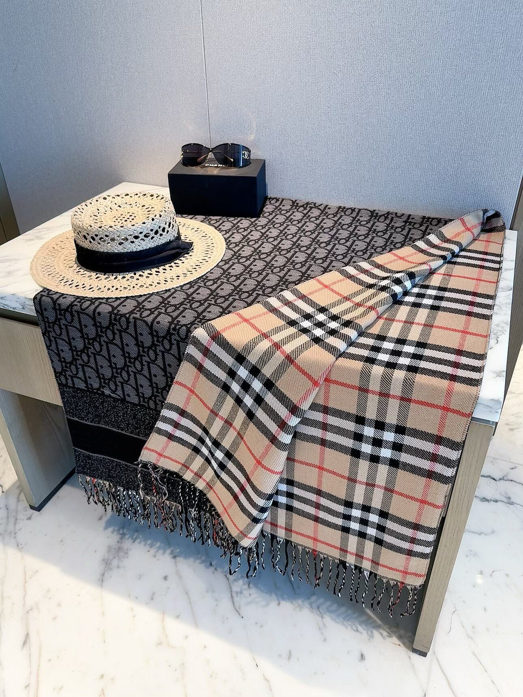 Stylish CD Letter-Pattern Scarf