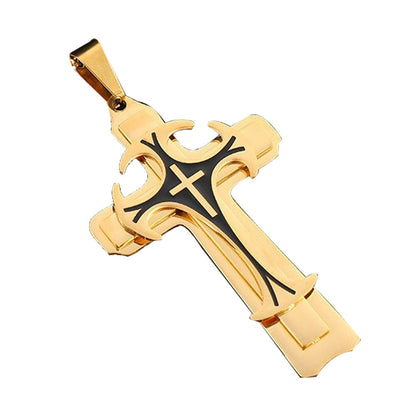 Titanium steel long necklace European and American domineering pattern