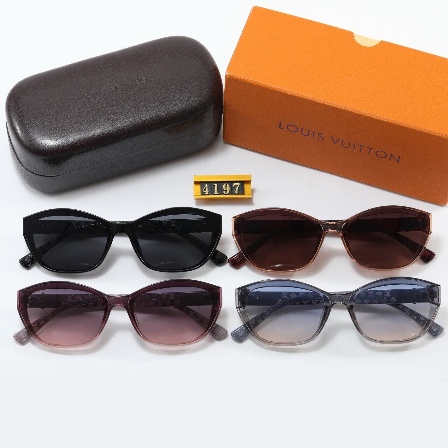 4-color fashionable four-leaf clover letter sunglasses