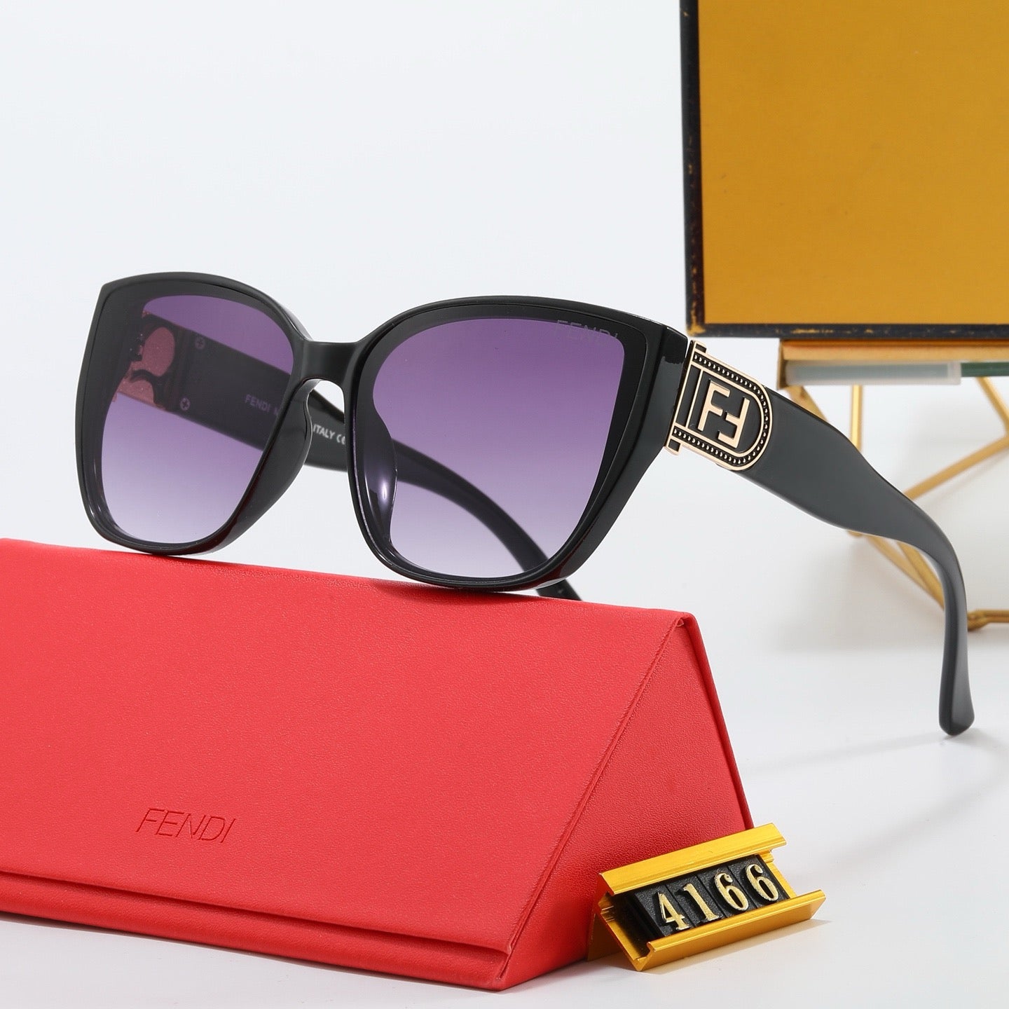 4-color fashion FF letter sunglasses