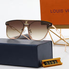 5-color fashionable four-leaf clover letter temple sunglasses