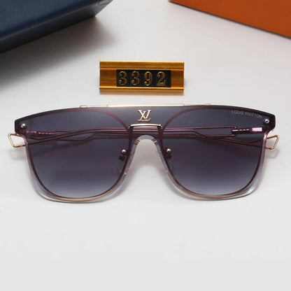 5-color fashionable four-leaf clover letter temple sunglasses