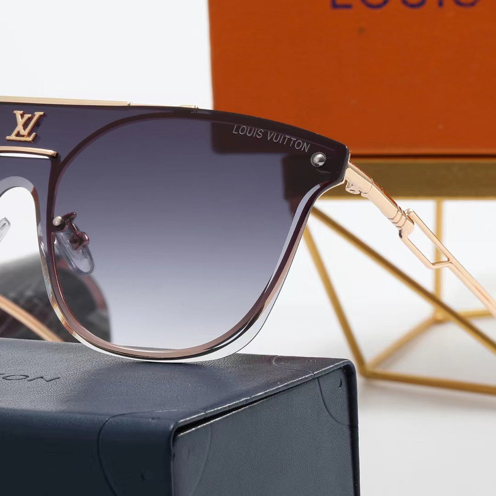 5-color fashionable four-leaf clover letter temple sunglasses