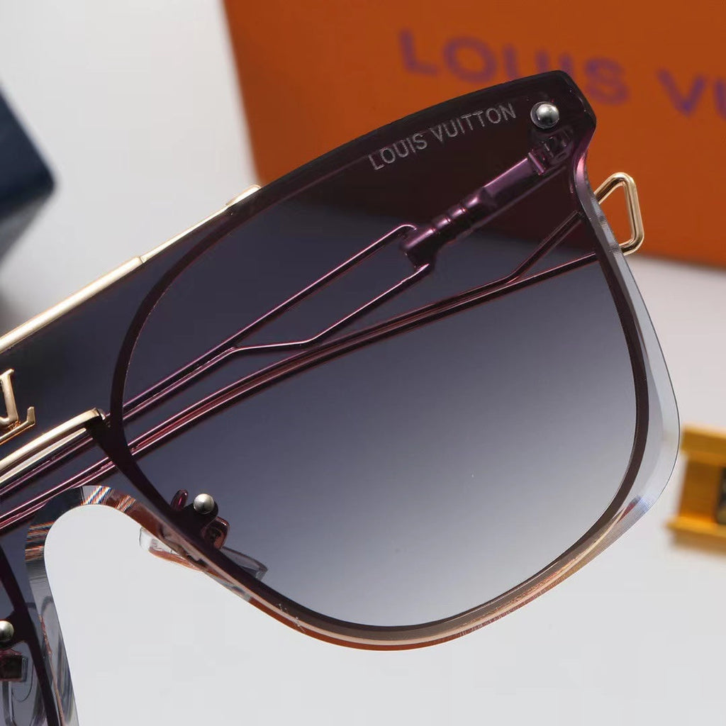 5-color fashionable four-leaf clover letter temple sunglasses