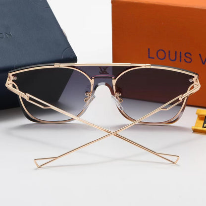 5-color fashionable four-leaf clover letter temple sunglasses