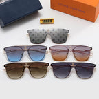 5-color fashionable four-leaf clover letter temple sunglasses