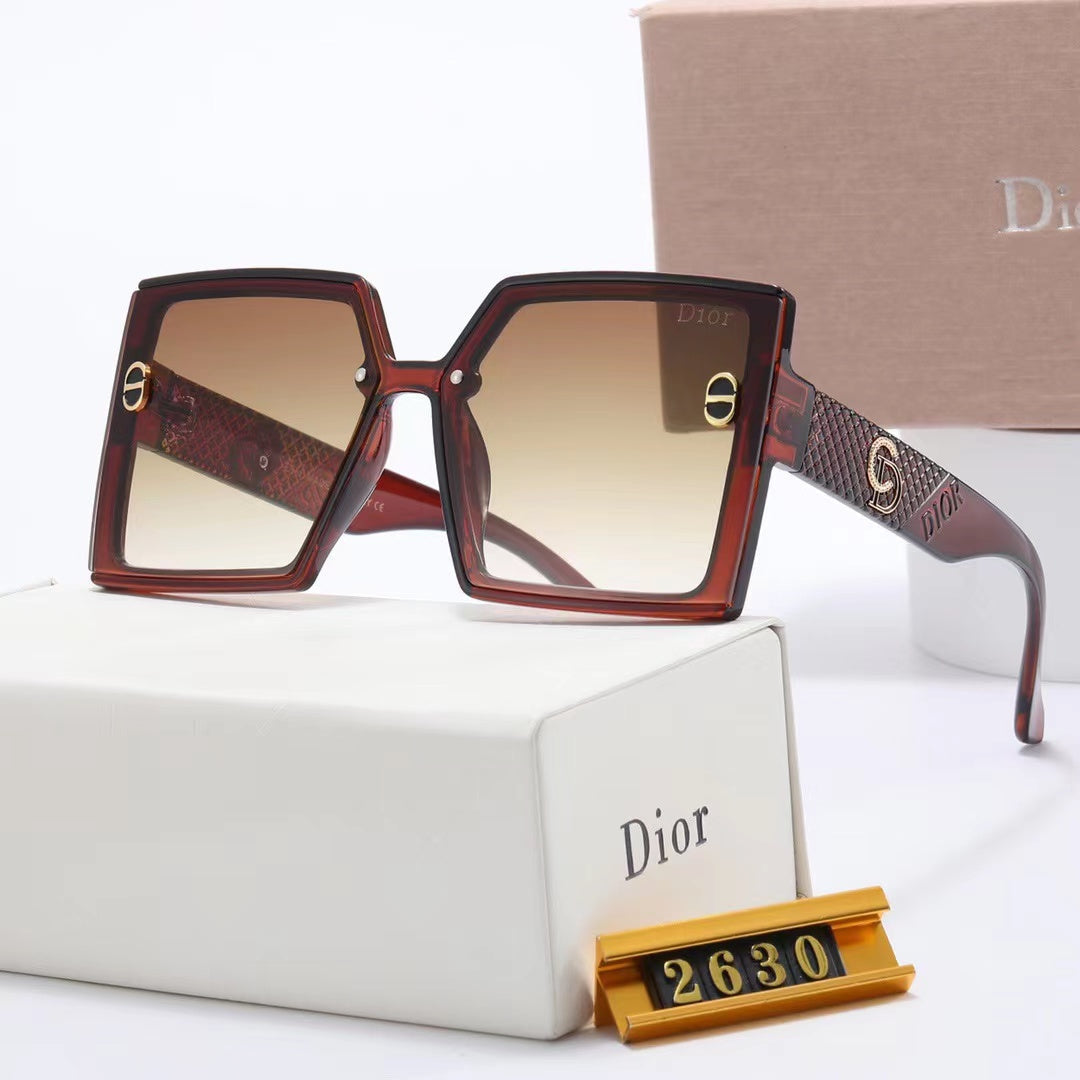 6-color fashion CD rhombus print polarized sunglasses