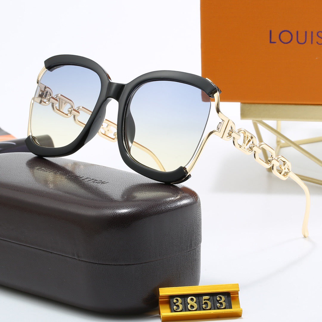 5-color fashionable four-leaf clover L letter sunglasses