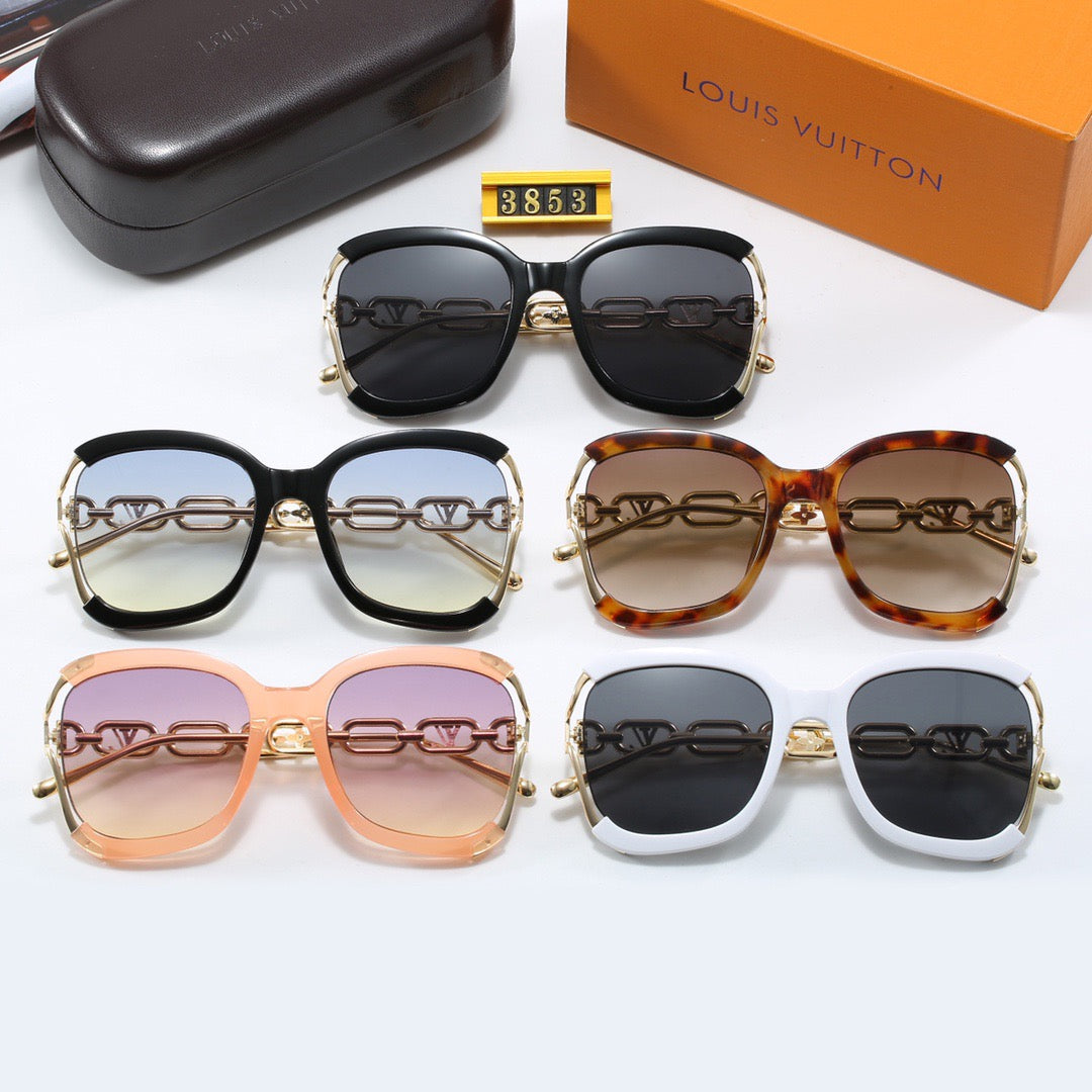 5-color fashionable four-leaf clover L letter sunglasses