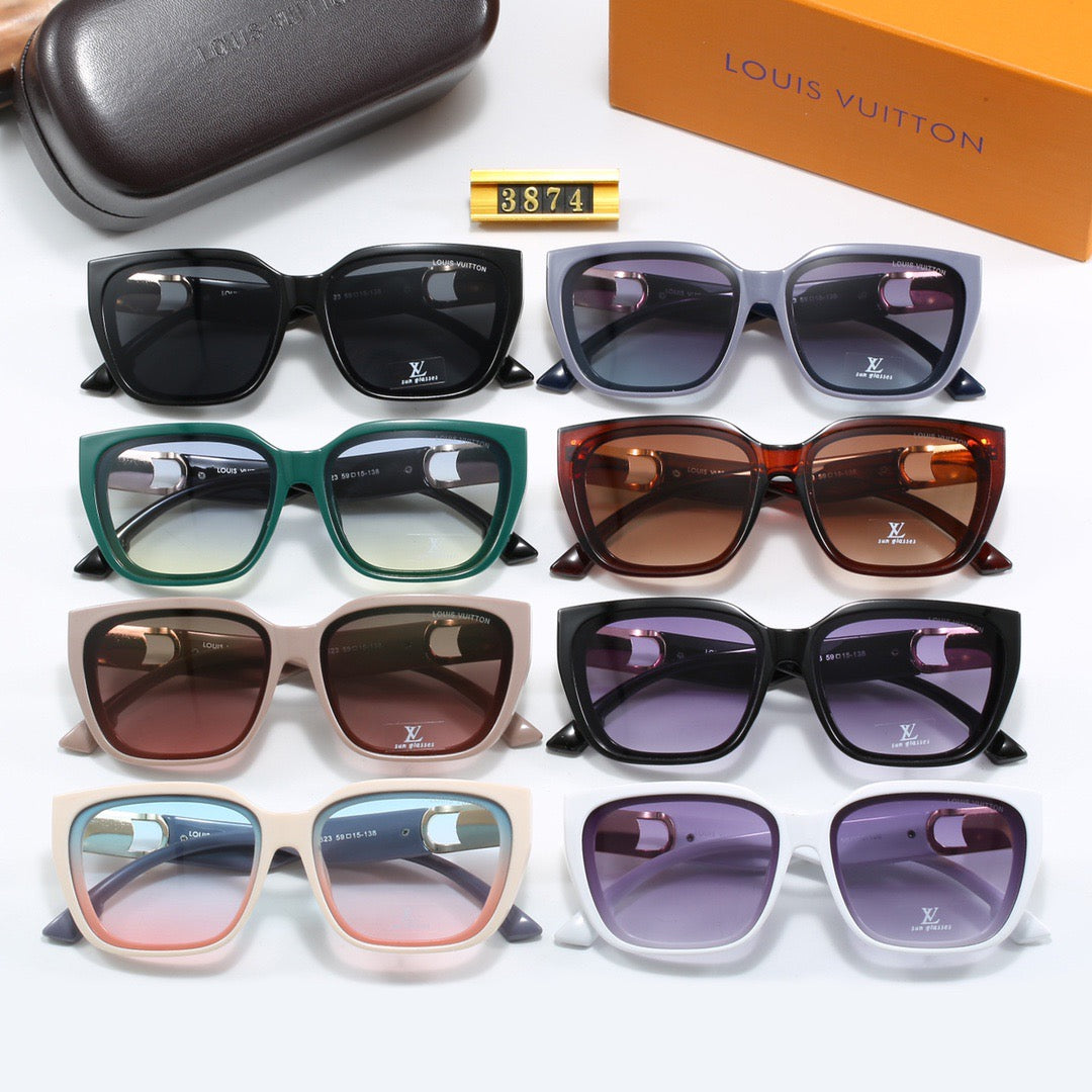 8-color fashionable four-leaf clover letter sunglasses