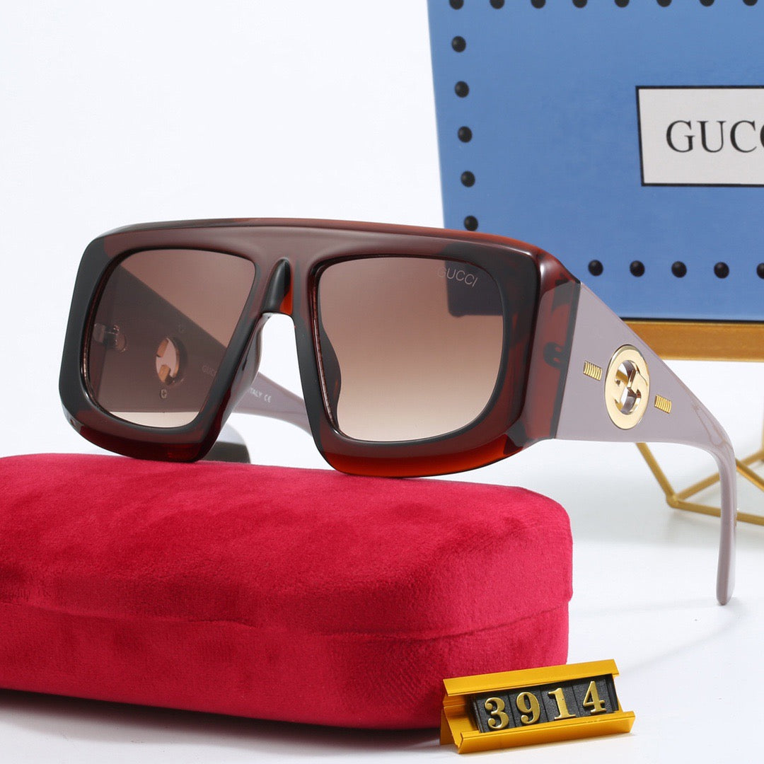 4-color fashionable PR letter temple sunglasses