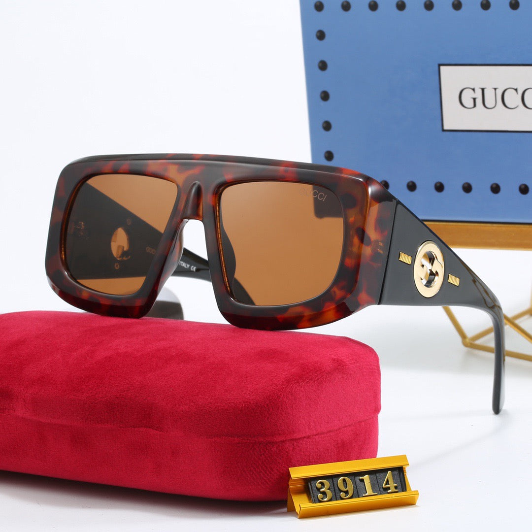 4-color fashionable PR letter temple sunglasses